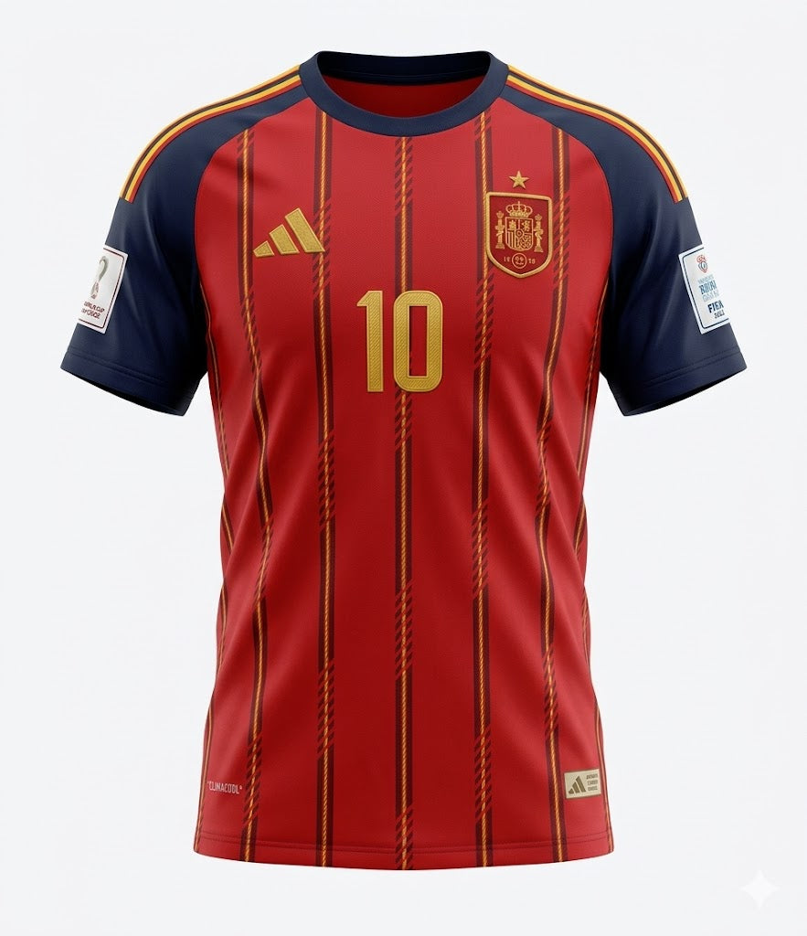 Spain Lamine Yamal Jersey - World cup 26 Home Kit (No.10)