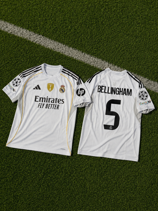 Real Madrid Bellingham Jersey – Home Kit 25/26 (No. 5)